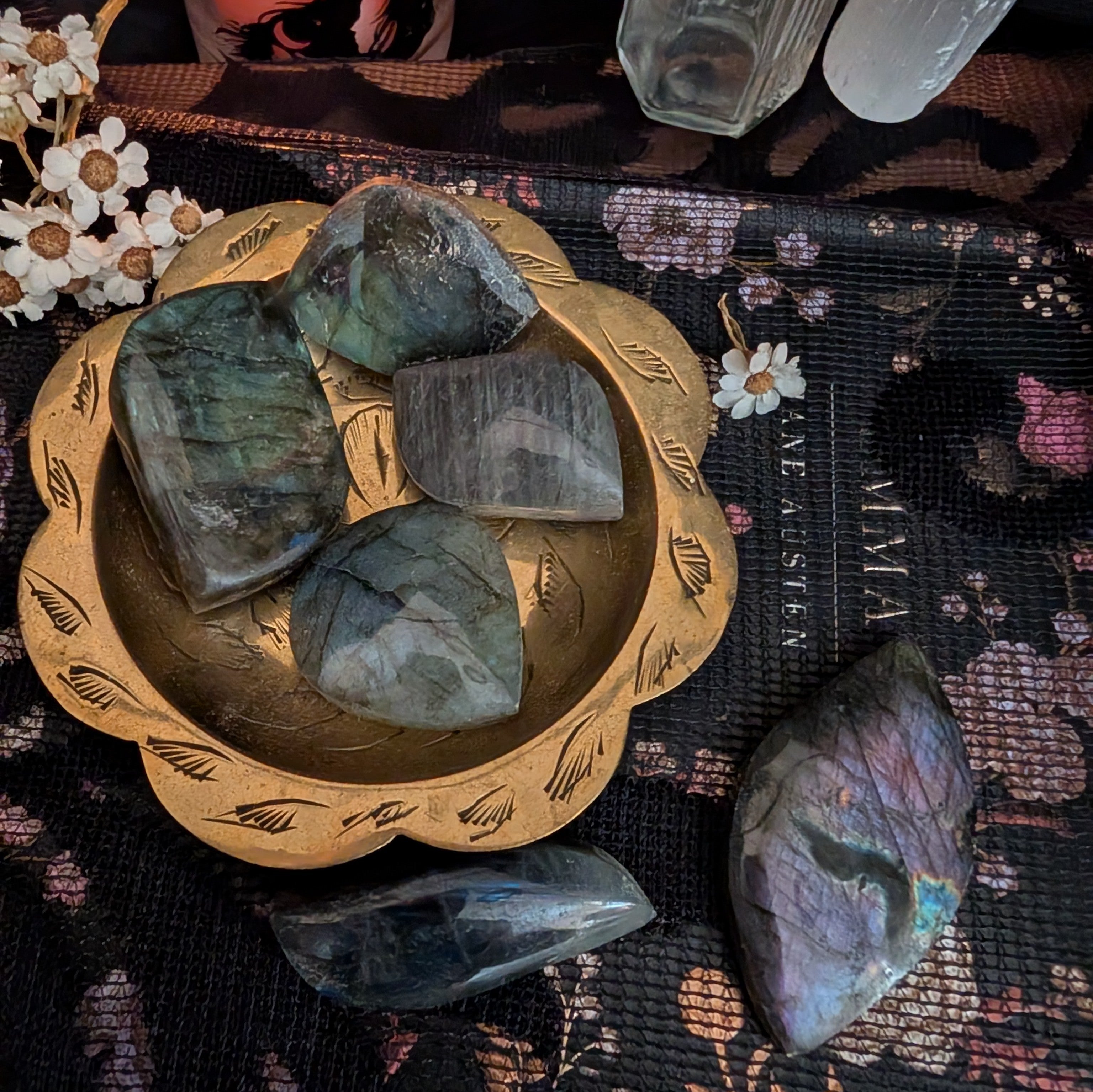 A selection of Labradorite crystals 