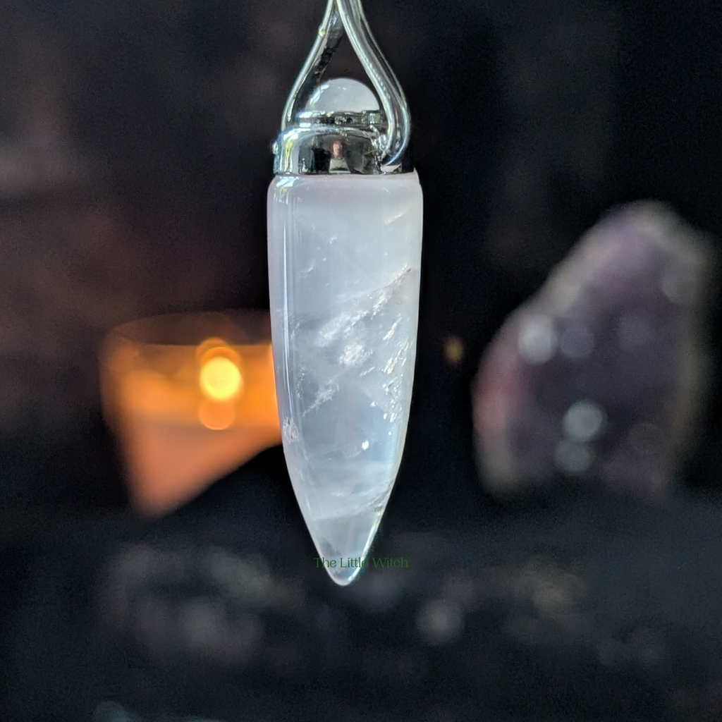Crystal pendant with a blurred background