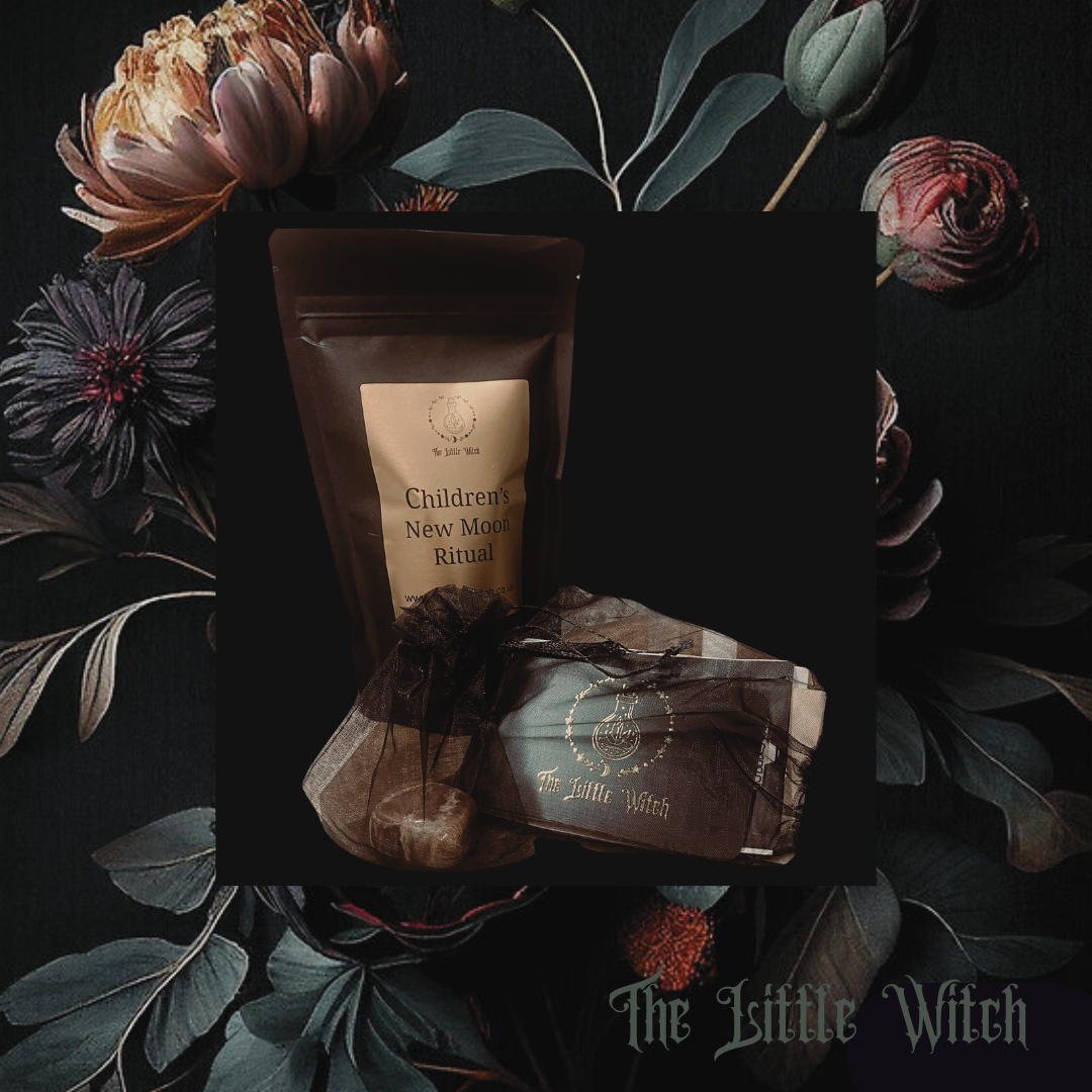 Children's New Moon rituals created by The Little WItch to gently introduce lunar rituals and intention settings to our next generation little witches!