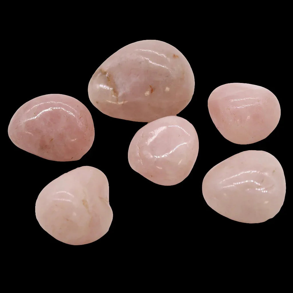 Pink stones on a black background
